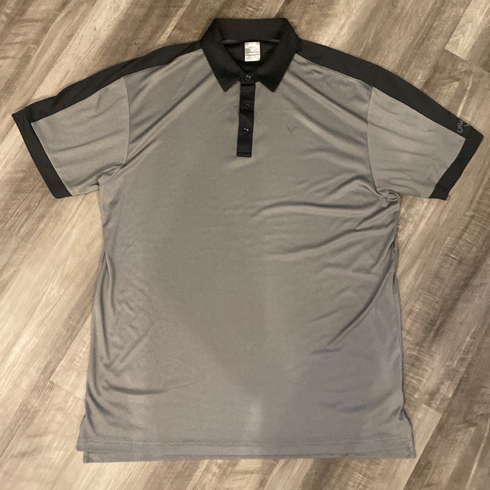 Callaway Men's Gray and Black Polo